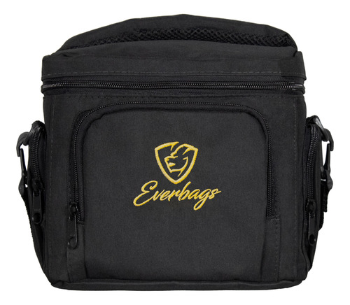 Bolsa Térmica Fitness Master Marmita Black Ouro Lancheira