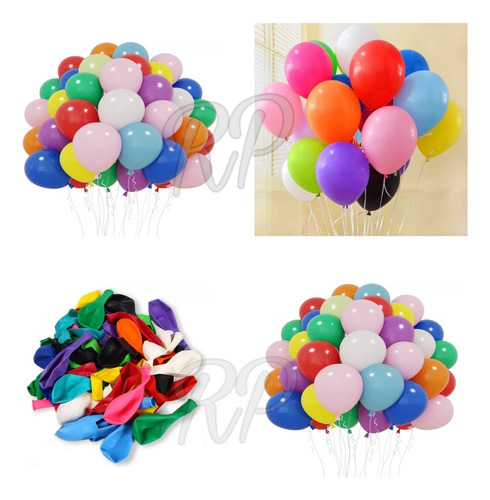 Globos Redondos Multicolor X 100 Unidades