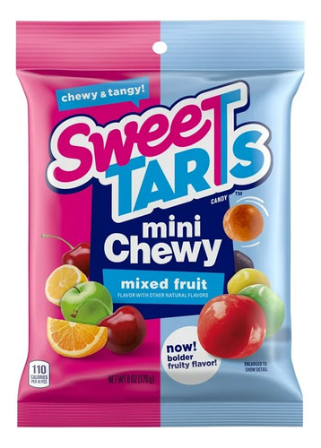 Sweetarts Mini Chewy Candy Caramelos Suaves De Frutas 170g