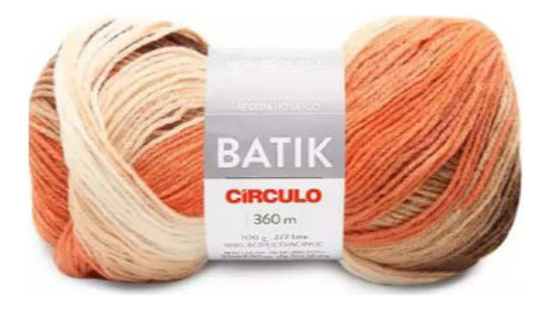 Lã Fio Batik Círculo 100g - Tex 277 - Crochê E Tricô Cor Batom
