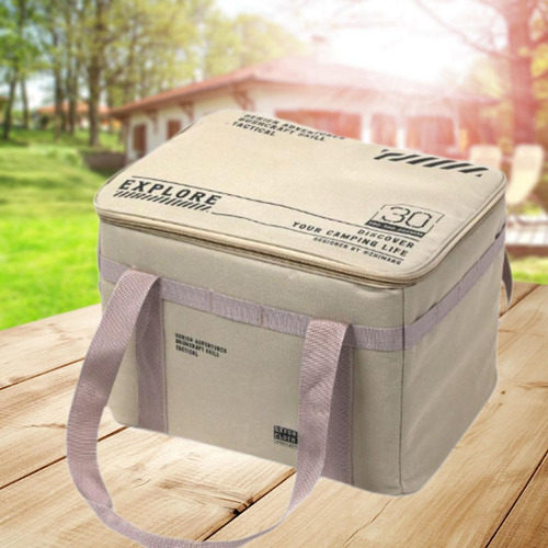 Bolsa De Almacenamiento Para Acampar, Bolso De Mano, Beige