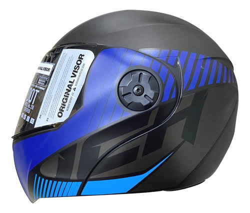 Casco Abatible Ich 3110 Trayform Ngro Mate Az Navy  Visor Hm