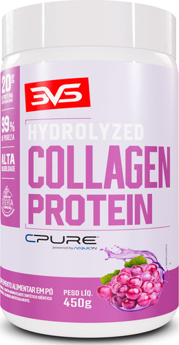 Colágeno Protein Cpure® 450g - Sabor: Uva - Fórmula Concentrada com 20g de Proteína por Dose e Alta Solubilidade