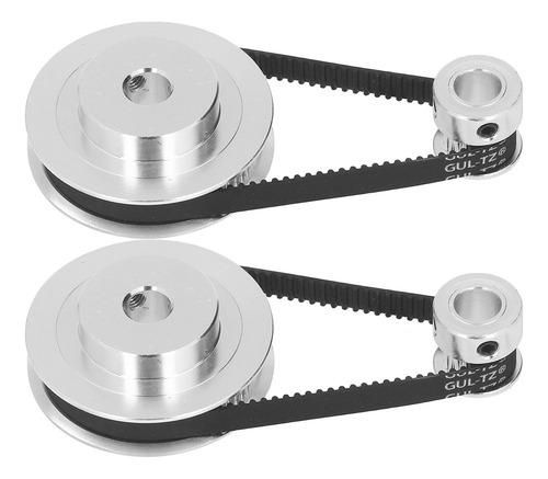 Z 2 Juegos De Poleas Dentadas De Aleación De Aluminio Gt2