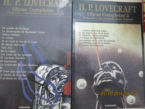 Obras Completas De H.p. Lovecraft   Andromeda 2 Tomos 1992