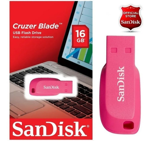 Pendrive Sandisk 16gb Cruzer Blade 2.0 Usb Flash Driver