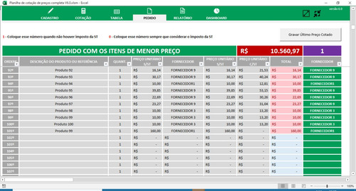 Planilha De Cotação De Preços Completa Em Excel Parcelamento Sem Juros