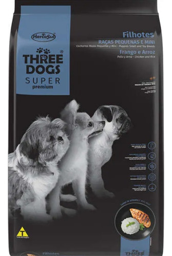 Three Dogs Superpremium Filhotes Razas Pequeñas 10 Kg