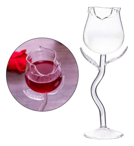 . Copas De Vino Exquisitas Con Forma De Flor De Rosa Para