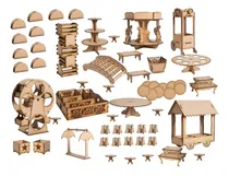 Comprar Combo 65 Artículos Candy Bar Mdf Fibrofácil Decoración
