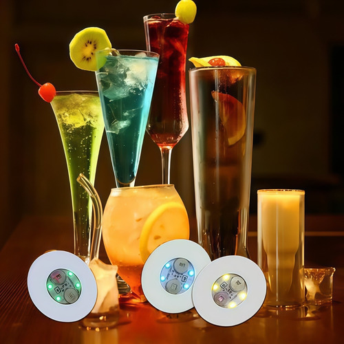 50 Posavasos Con Iluminación Led De 3 Modos