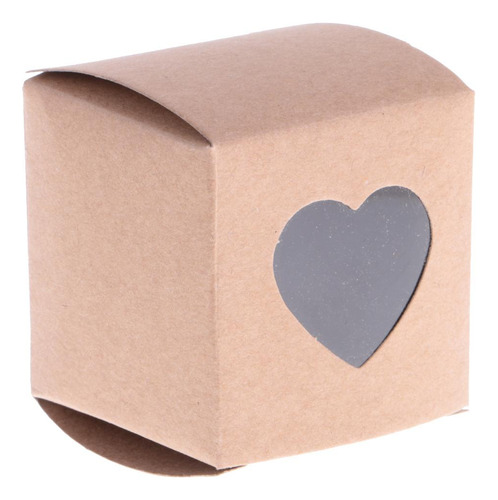 2 X 50 Piezas Cajas Rústica De Caramelos De Kraft Cajas