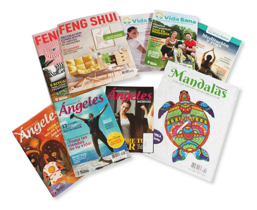 Bienestar, Ángeles+libroscolorear+feng Shui Pack 9 Revistas