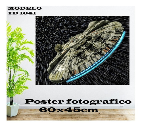 Halcon Milenario Star Wars Fotografía Poster  60x45 Cm