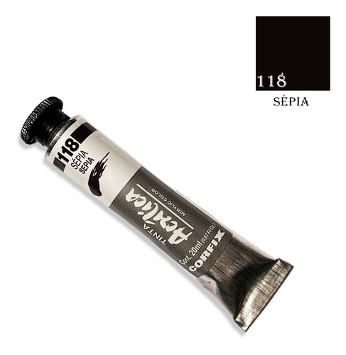 Tinta Acrílica 20ml 118 Sépia Corfix