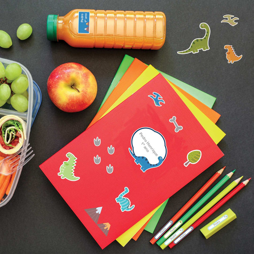 Imagem 2 de 3 de Etiquetas Personalizadas Material Escolar 126un Dinossauro