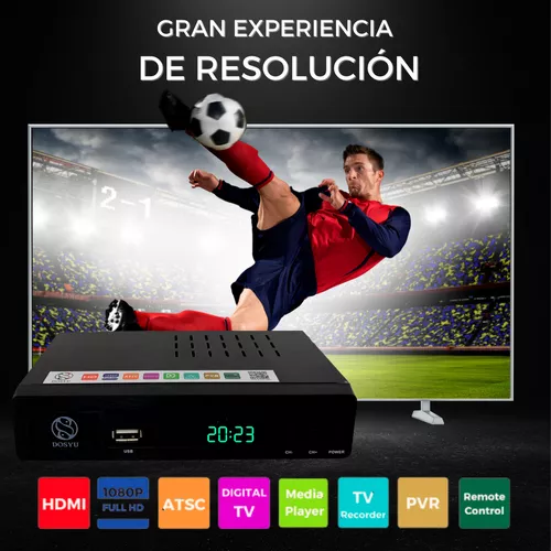 Decodificador Dosyu Dy-Atc-02.01 Color Negro Convertidor Digital Tv Full Hd  1080 Más Antena