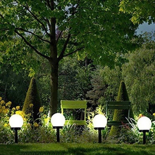4pcs Bola Estilo Led Jardín Camino Solar Lámpara Del Punto