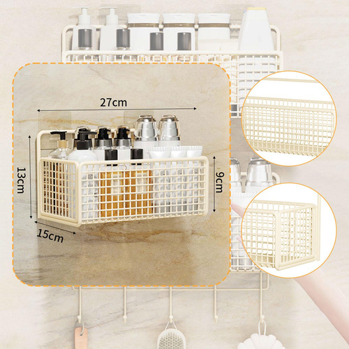 Spice Rack Organizer Wire Storage 27cmx15cmx13cm Sem Ganchos