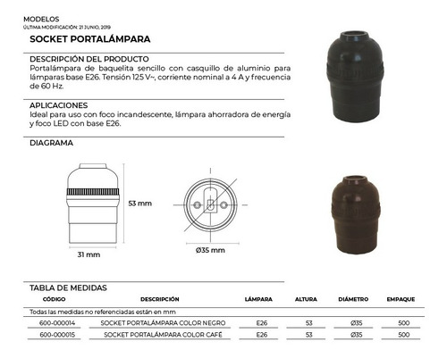 Imagen 2 de 5 de Portalamparas Socket Sencillo Con-x Económico 10 Piezas