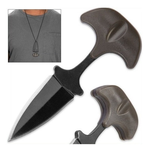 Imagen 6 de 6 de Push Dagger Cuchillo Mini Tactico Neck Knife Urban Pal