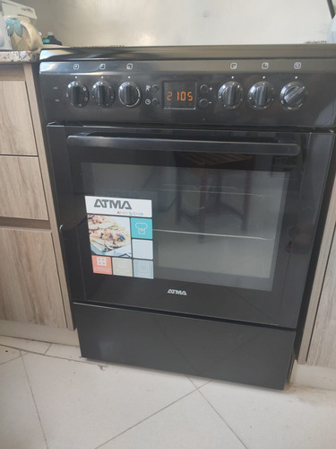 Cocina Electrica Atma Cce3220n C/ Vitro Negra Negro (Usado)