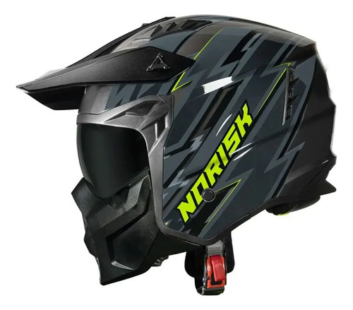 Capacete Norisk Darth Ii Storm Titanium E Cinza