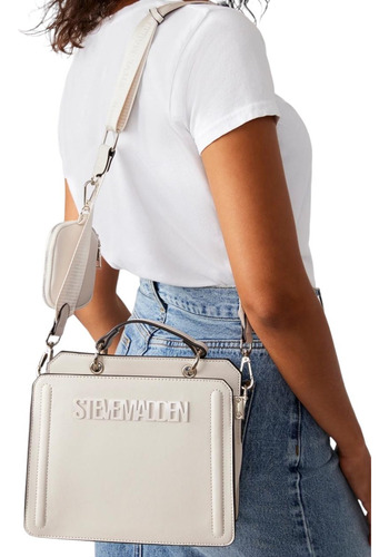 Bolsa De Mano Steve Madden Dt618175 Satchel Rosa Pastel