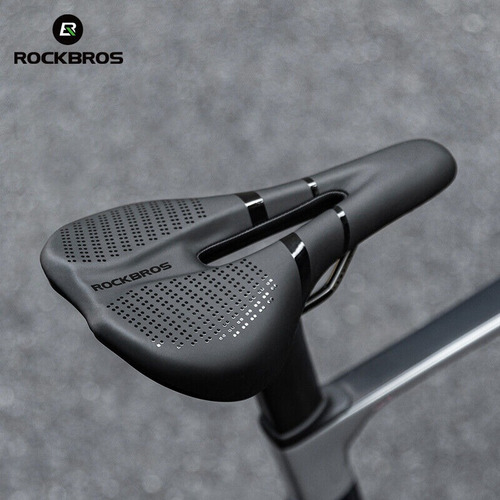 Asiento Bicicleta Mtb Ruta Prostático Unisex Rockbros Negro 25 Cm 14.5 Cm