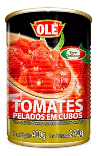 Tomate Pelado em Cubos Olé Lata 240g