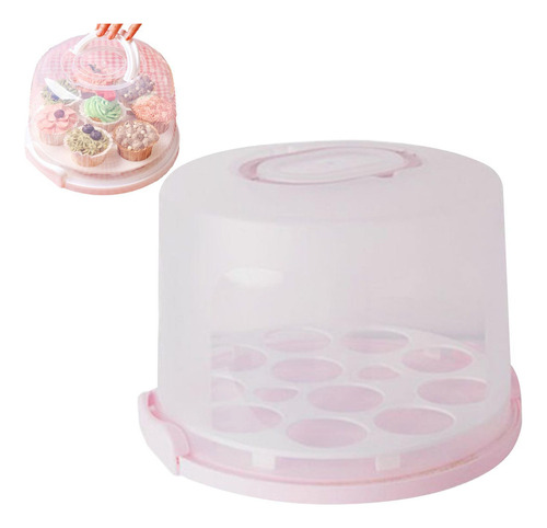 Portador De Pastel Redondo Cajas Para Cupcakes Reutilizables