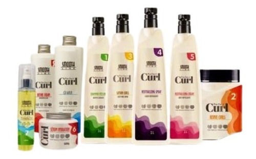 Kit Perfect Curl Smooth Line 5 X 1 Litro - Retexturização 