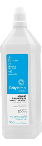 Soro Fisiológico Polyfarma - 500ml - Caixa Com 20 Unidades 