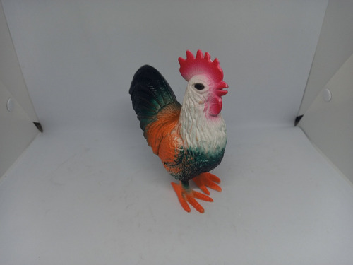 Gallo Figura Granja Escala 20a27cm Juguete Goma Anim B