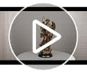 Estatua Arcángel Consejo Angélico 8 Latón Base Madera