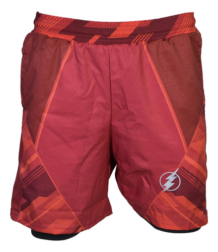 Short The Flash Training Hombre Bordo/rojo