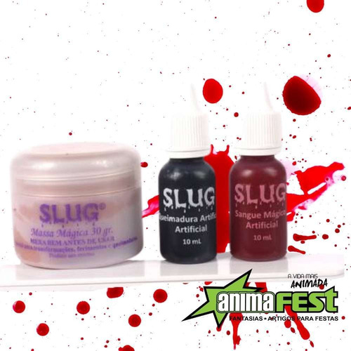 Imagem 2 de 8 de Ferida Falsa Maquiagem Assustadora Sangue E Massa Halloween