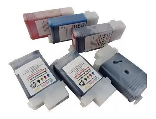 6 Cartucho Rellenable Compatible Canon Pfi102 Prograf Ipf750