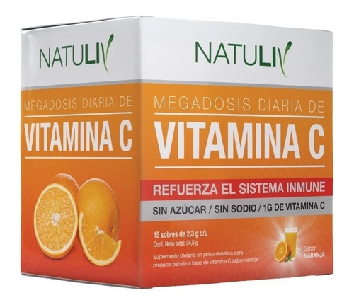 Vit.c Natuliv Sobres X 15 Unid. Fortalece Sistema Inmune