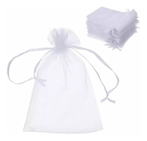 100 Bolsas De Organza 9 X 7 Cms Para Joyas O Regalos