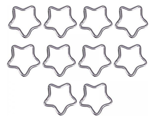 Mosquetones En Forma De Estrella, Plateado, 3 X 10 Piezas