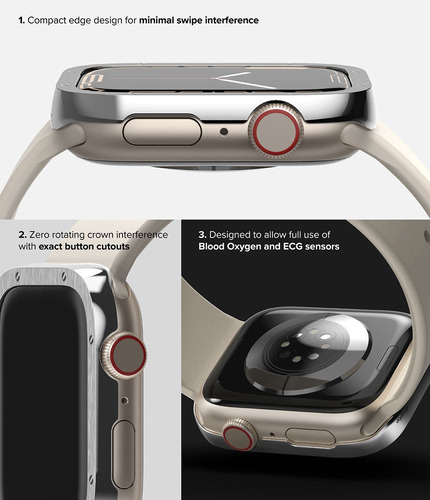 Case Ringke Bezel Premium Cart Para Apple Watch 41mm (acero)