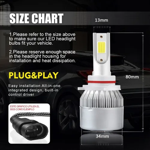 Am Kit Faros Delanteros Led Luz Alta Y Luz Baja Para Suzuki