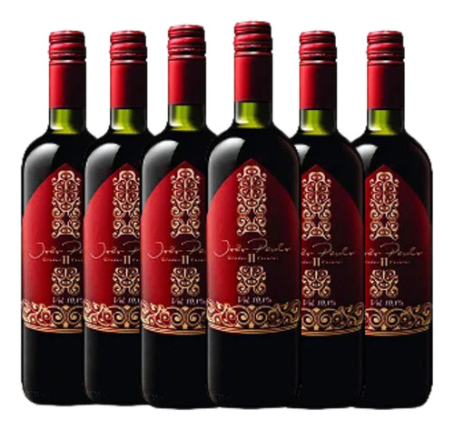 Kit 6 Vinhos João Paulo Ii Gradus Vocatus 720ml Tinto Seco