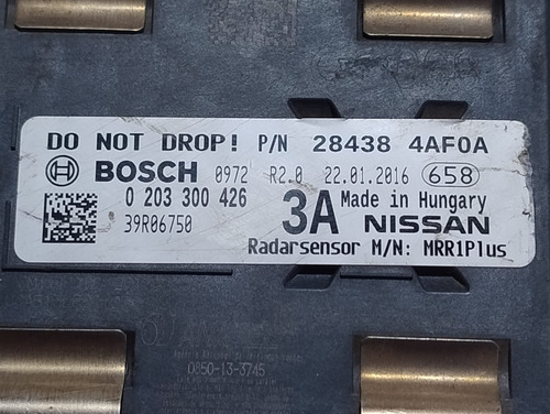 Módulo Radar Sensor Distância Nissan Sentra 2016/20 Original (Usado)