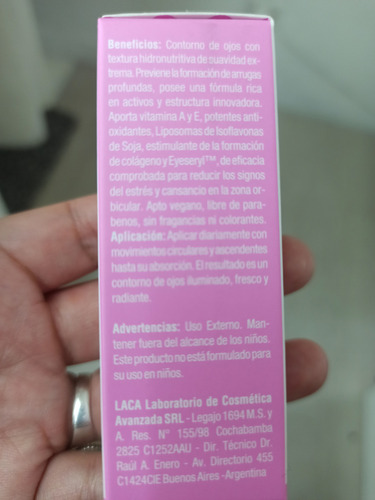 Crema Nutritiva De Párpados Antiage Laca Momento de aplicación Día/Noche Tipo de piel Todo tipo de piel