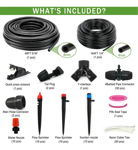 Kits De Riego Por Goteo, Sistema De Riego Automatico De Enfr