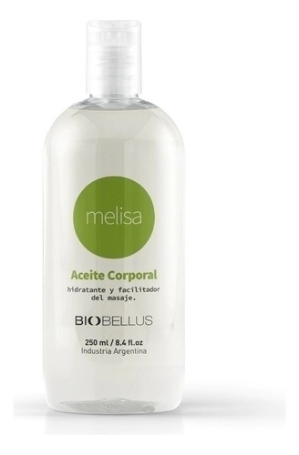 Biobellus Aceite Masajes Corporal Profesional Melisa 250ml