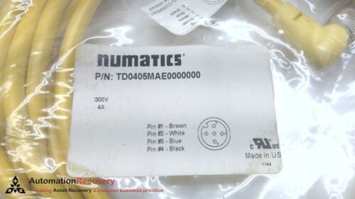 Numatics Td0405mae0000000 Single Ended Cordset, New #308 Ccf