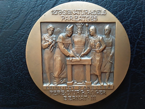 Medalla Conmemorativa Firma De Los Pareatges Andorra